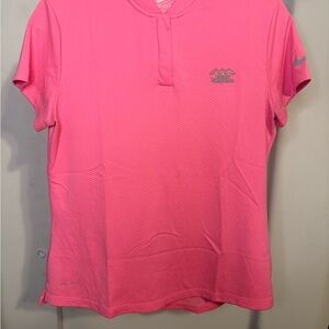 Nike Women’s Golf Polo Medium Hot Pink with Embroidered Logo